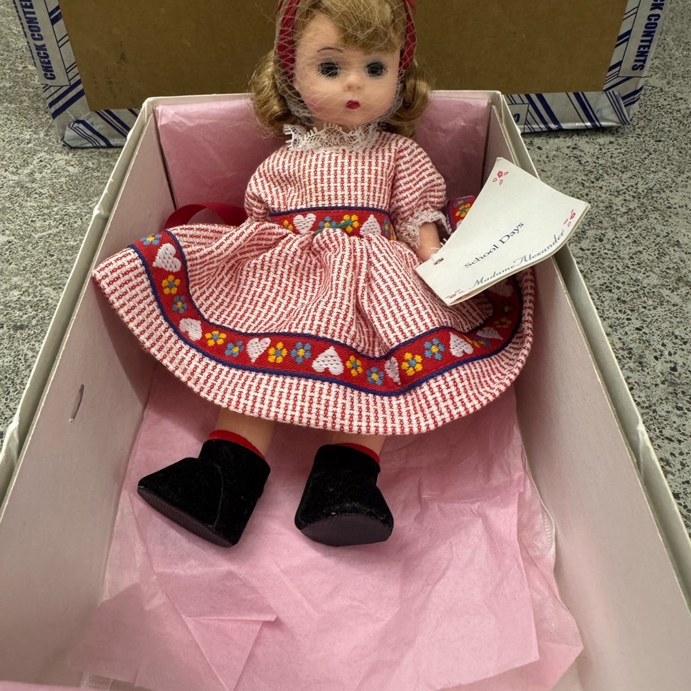 Madame Alexander Doll in Floral Green and White Outfit
